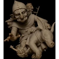1/12 Scale Die Cast Resin Bust Assembled Model Kit Goblin Hunter Fantasy Miniature GK Sculpture Unassembled and Unpainted