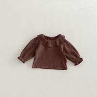 Stylish Korean-Style Children's Spring and Autumn Girls' Tops, New Baby Girl Shirts