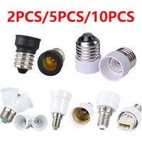 2/5/10pcs E14 E27 Male to E12 G9 E14 E27 Female Lamp Base Bulb Socket Lamp Holder Converter Fireproof Light Conversion Adapter