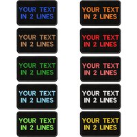 8X5cm Embroidery Custom Name Text Patch Stripes Badge Iron On Or Patches