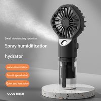 4 Gear Wind Control Water Spray Handheld Cooling Fan USB Rechargeable Mini Mist Humidifier Powerful Wind Light Pocket Fan