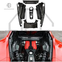 For Ferrari 488 GTB 2015-2017 F8 Tributo 2019-2025 Dry Carbon Fiber Engine Covers (5PCS) Body Kit