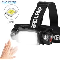 Headlamp USB Powerful LED Rechargeable 3 Modes Induction Headlight By 18650 Battery XHP50 Flashlight for Night Outdoors Camping