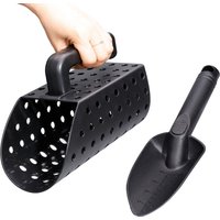Metal Detecting Sand Scoop Set Portable Ergonomically Sturdy ABS Plastic Sand Scoop and Trowel for Treasure