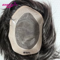 New Antimicrobial Mono NPU Base Men Toupee Human Hair Wig Durable Hair System Indian Human Hair Wig Natural Capillary Prosthesis
