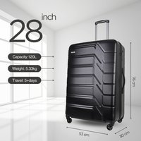ABS+PC Hard Shell Luggage Set TSA Lock Spinner Wheels 20/24/28 Inch Lightweight Durable Travel Suitcase for Business Travel