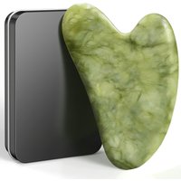 Jade Gua Sha Tool With Organizer Box Jade Heart-shape Massager Neck Eye Massage Guasha Board Beauty Spa Skin Care Health Tool