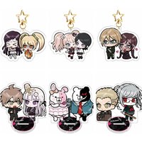 Danganronpa 2 Three Characters Acrylic Keychain, Nanami Hajime Nagito Chibi Bag Charm Fans Gift