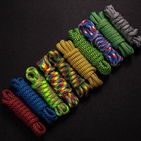 EDC Parachute Rope 4mm Braided Keychain Pendant Knife Pendant DIY Paratrooper Rope Knot (Length 1M)