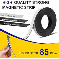 Self-Adhesive Super Strong Rubber Magnetic Tape Strips – Flexible Roll for DIY Photo, Poster & Fridge Magnets