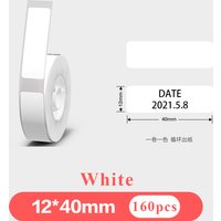 Label Printer Sticker 12*40mm Label Tape Thermal Printer Paper 160pcs/roll Compatible Phomemo D30 Marklife P12 P11 Labeller