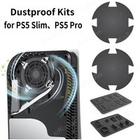 Cooling Fan Vents Dust Filter for PS5 Slim PS5 Pro Accessories Game Console Dustproof Kits Silicone Dust Plugs Set