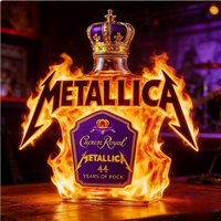Metallica 44 Years of Rock Limited Edition Whisky, Iconic Logo Shaped Bottle, Collectible Canadian Whiskey for Rock Fans