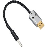 Hifi Pure Silver Grounding Cable Eight/Four Strand Braided Electronic Black Hole Grounding Box Special Cable Banana Plug