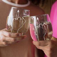 Engagement Gift for Bride Diamond Ring Finger Stemless Wine Glass Wedding Bridal Shower Bachelorette Party Decoration Supplies