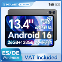 Tablet Teclast T65 z Androidem 16, ekran 13,4 cala 120Hz, procesor T7280 8-rdzeniowy, 26GB RAM (6GB+20GB rozszerzone), 128GB ROM, 4G LTE, GPS, 8000mAh, Type-C