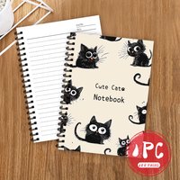 Little Black Cat Notebook,Blank Lined Pages,Ideal Gift for Note-Taking, Inspiring for Men and Women, Perfect for Students