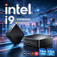 2026 Intel Core i9 10980HK 16GB DDR4,M.2 SSD,Win11 Pro,WiFi 6,BT5.2,4K UHD Supportble,Gaming PC Ultra Compact Gaming Desktop