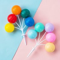 1PC Three-dimensional colorful balloon cake decorating inserts plastic balloon decorations baking accessories party supplies