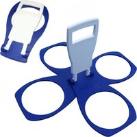 Unique Plastic Foldable Cup Holder 4-Cups Rotating Carousel Cup Carrier Anti Scalding Coffee Cup Handle Camping