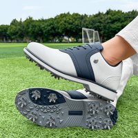New Men's Brogue Golf Shoes - Breathable Leather Waterproof/Non-Slip Design for Spring Training & Golf Course Competitions