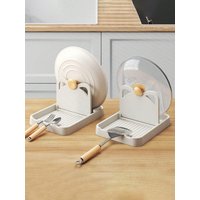 1/2pcs Multifunctional Pan Pot Lid Holder Stand Pan Pot Cover Rack Spoon Rest Pot Lid Spatula Spoon Storage Shelf Kitchen Tools