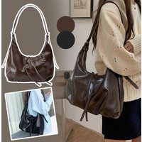 Korean Style tote bag Large Capacity Women's Crossbody Bag Casual Retro Single Shoulder Commuter Underarm Bag