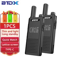 15mm Ultra-thin Mini Walkie Talkie BTDX BT-360 Type C Charge VOX Walkie-talkies PMR446 Profesional Portable Two-way Radio ht
