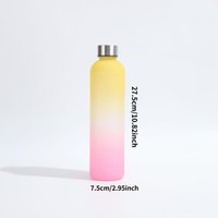 1000ml Outdoor Sports Water Bottle, Portable Frosted Gradient Cup, Large Capacity with Scale, Camping Picnic Office Gym Drinkware