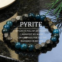 Trendy hematite bead bracelet with exquisite cut surface, natural stone bracelet, blue bead bracelet, perfect gift