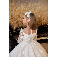 Flower Girl Dresses for Kids Princess Customized Butterfly Lace Beading Floral Wedding Even Party Birthday Gowns
