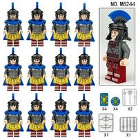 M8241 M8244 Building Block Series Roman Legion Shield Soldier Figurine Small Particle Building Block Toy, Suitable for Children