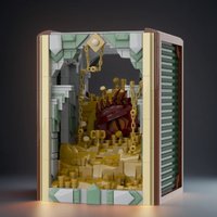 NEW 1514PCS MOC Fantasy Movie Book Nook Smaug Model DIY Creative Assembly Building Blocks Display Birthday Gift Collectible Set