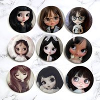 Blythe Doll Badges Tinplate Soft Button Pin Brooch Metal Badge Custom Jewelry Accessories Hat Bag Lapel