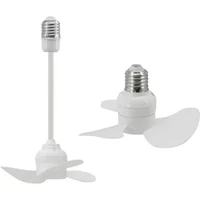 14CM Compact Size Indoor Ceiling Fan With E27 Screw Base Brushless Motor Providing Quiet Efficient Air Movement Lamp Socket Fan