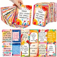 50 Motivational and Positive Affirmation Cards with Colorful Designs and Inspirational Quotes