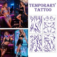 4PCS KPop Demon Hunters Temporary Tattoo Set Rumi& Jinu Patters | Bithday Panty HUNTR/Xi Saja Boys Haloween Cosplay Rumi Tattoos