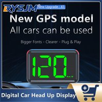 X1 GPS Car Head Up Display For HUD KMH Speedometer White/Green Light Speed Gauge For All Cars Auto Electronic Accessories
