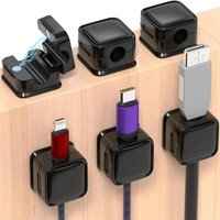 Magnetic Cable Clip Winder 1/3/6 PCS Wire Keeper Cord Adjustable Holder Cable Organizer Usb Cable Winder For Office Desktop Home