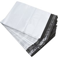 100Pcs White Poly Mailers Self-Sealing Shipping Bags Waterproof Packaging Envelopes Tear-Proof Courier Bags for Small Business