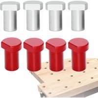 4 Stück Werkbank-Peg-Bremshunde, Holzbearbeitungs-Bankklemme, 19/20 mm Stopper aus Aluminiumlegierung, Werkstatt-Tischbegrenzungsblock-Werkzeuge