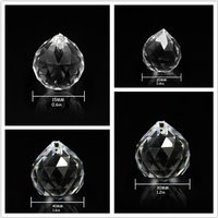 15mm-40mm Klar/AB Kristall Facettierte Kugeln K9 Kronleuchter Teile Prisma Sun Catcher Hängenden Tropfen Anhänger hause Hochzeit Party Decor