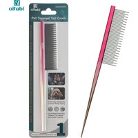 Oitabi Professional Pet Grooming Comb for Dogs & Cats, Dual-Length Tooth Hair Brush with Pointed Tail for Detangling and Styling