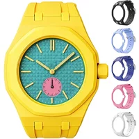 Luxury watch case Rubber Strap For SWATCH Royal Pop Pocket watch Changer to Wristwatch Integrated Modification Kit