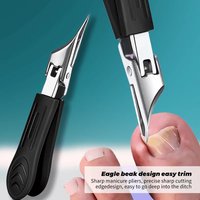 1Pc Ultra Sharp Angled Stainless Steel Nail Clipper 25° Blade Wide Jaw Anti-Splash For Ingrown Toenail Manicure Pedicure Tools