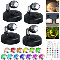 LED Wall Picture Spotlight Battery Powered Jewelry Cabinet Lamp Portable Table Desk Accent Spot Light For Gallery Display Decor