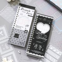 30 Sheets Lace Polka Dot PET Stickers Book, Aesthetic Scrapbook DIY Decorative Stickers For Journal Diary Craft Decoration