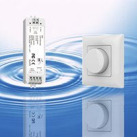 LED Dimmer 12V 24V Rotary Panel RF Remote Controller Single Color LED Strip Dimming Kit Wireless 2.4G Remote Control Push Switch