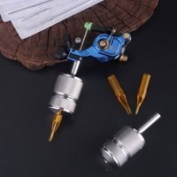 22/25/30mm Tattoo Machine Grip Knurled Handle Professional Stainless Steel Tattoo Grip Anti-Slip Ergonomic