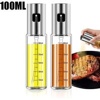 100ML Oil Sprayer Bottle Portable Kitchen Baking Salad BBQ Utensils Glass Spray Bottle Stainless Steel Cooking Olive Oil Sprayer